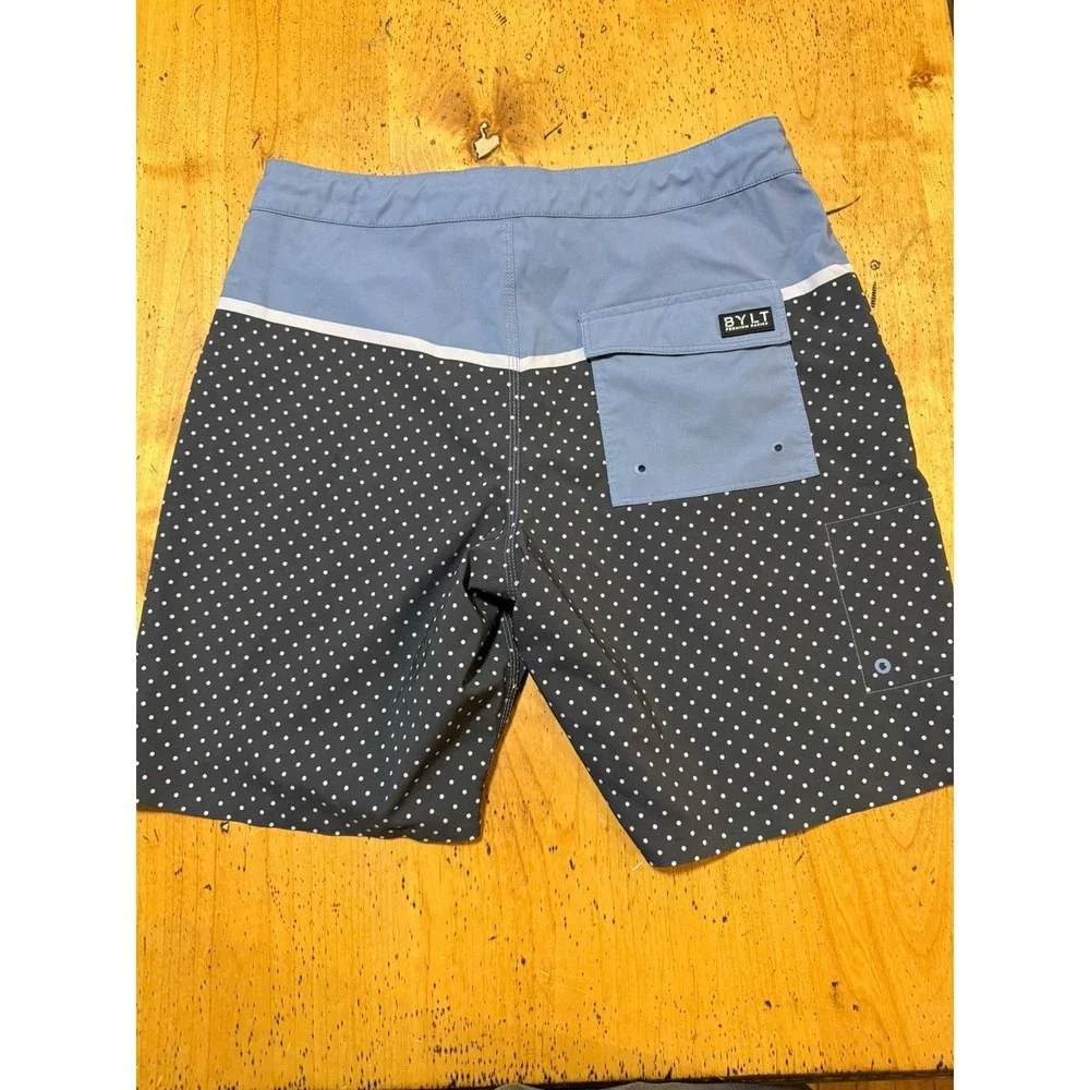 BYLT Board Shorts Mens Medium Green Costal Swim Trunks‎ Beachwear Surfing